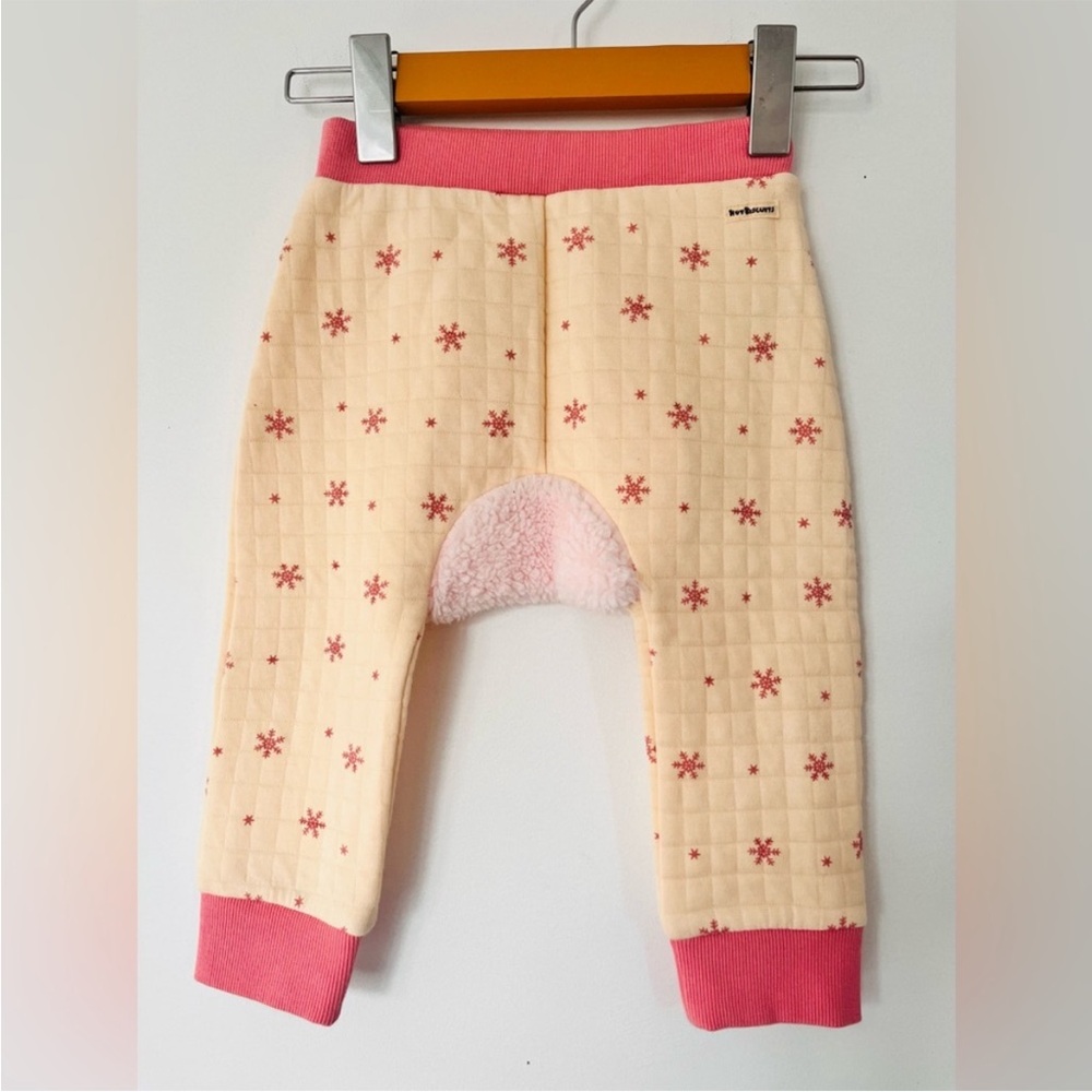 MIKI House ! Baby Girls Pink and Cream Snowflake Kids Joggers